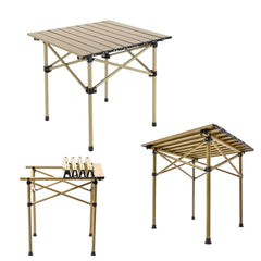Ofertă Masă 53x51x50cm și 4 Scaune Pliabile 52x52x80cm în Culori Diferite cu Suport Pahar