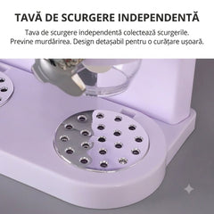 Dispenser Dublu 2L pentru Cereale, 35×19cm, cu Dozare prin Rotație și Capace
