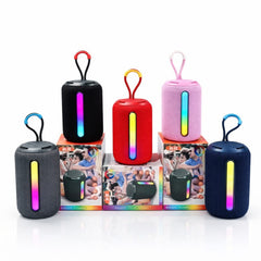 Boxă Bluetooth Portabilă 13cm, LED Multicolor RGB, cu Agățătoare, Alimentare USB, Diferite Culori