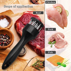 Frăgezitor pentru Carne 19x5cm, cu Ace din Inox și Mâner Ergonomic din Plastic Engros