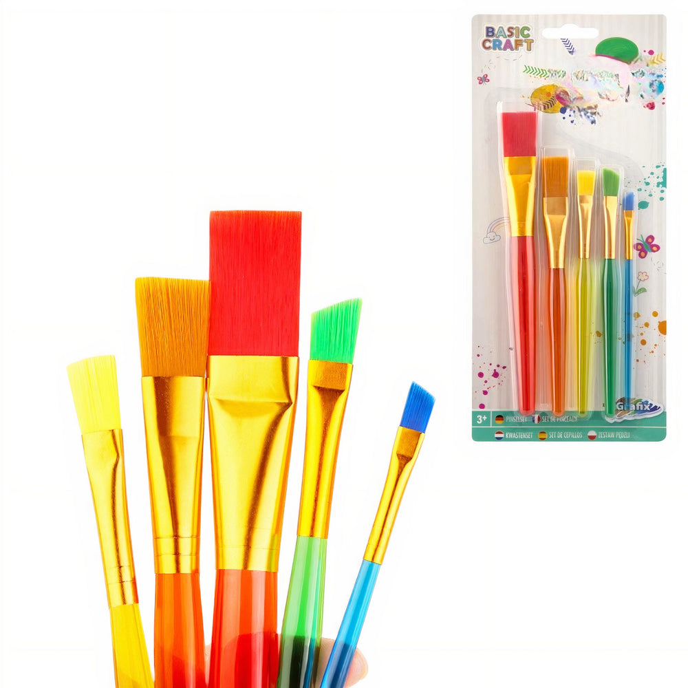 Pensule pentru Pictura 12/set Diferite Dimensiuni cu Maner, din Plastic Colorate Engros