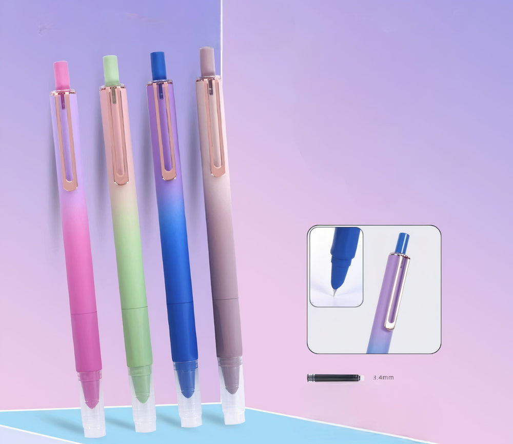 Stilou cu Penita 12/Set, Model Click, 14 cm Engros
