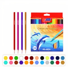 Creioane colorate SkyGlory 10/Set, 24 culori, 17 cm Engros