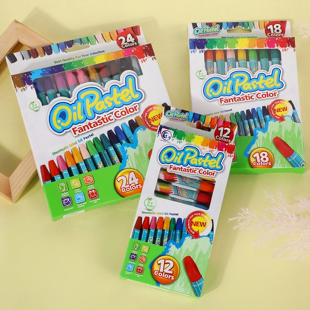 Creioane Cerate Oil Pastel 18/Set, 24 Culori, 9 cm Engros