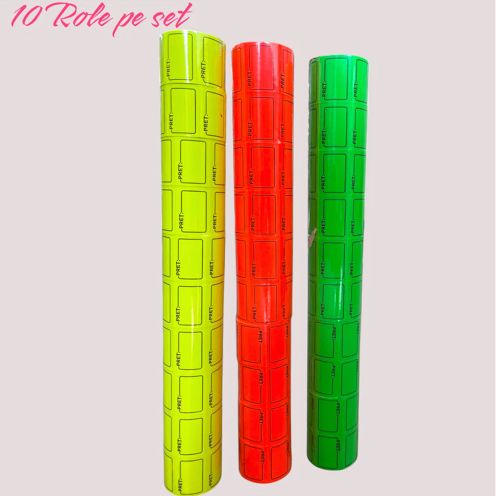 Role Etichete cu Adeziv 10/Set, pentru Preturi, Diferite Culori Engros