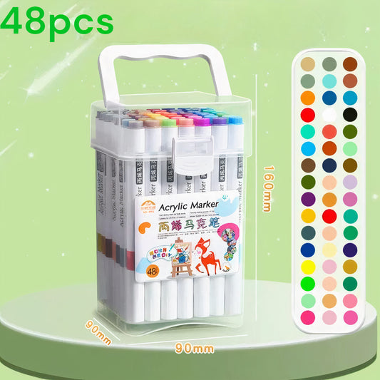Markere Acrilice 48/Set, in Gentuta Transparenta, Multicolore, 14 cm Engros