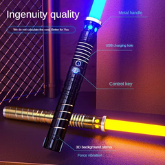 Sabie Laser din Fier si Plastic, 75x4cm, Lumina, Sunet, Vibratie Engros