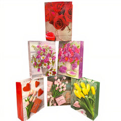 Pungi de Cadou 12/set, Diferite Modele Florale 32x44x11cm, Cartonate Engros