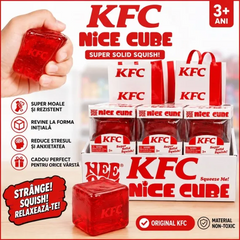 Jucărie Antistres NeeDoh Nice Cube Roșu 5.5CM – Cub Squishy Super Moale pentru Relaxare și Reducerea Stresului