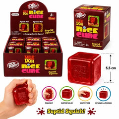 Jucărie Antistres NeeDoh Nice Cube Roșu 5.5cm – Cub Squishy 