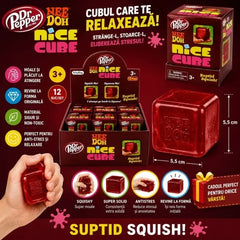 Jucărie Antistres NeeDoh Nice Cube Roșu 5.5cm – Cub Squishy 