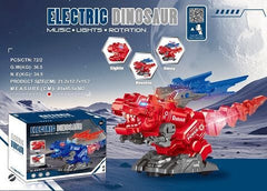 Dinozaur Electric 21x12x13cm Interactiv cu Lumină, Sunet și Mișcare Rotativă 360° pentru Copii Engros