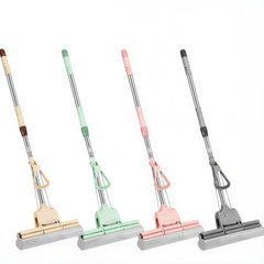 Mop cu Burete 27.5cm Coada Reglabilă 110cm, Retractabil Mecanism de Stoarcere Diferite Culori Engros