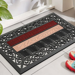 Covor Intrare 45x75cm, cu Ramă din Cauciuc și Inserție Textilă Antiderapantă, Diferite Culori