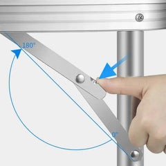 Masă Pliabilă 120x60cm cu Înălțime Reglabilă, Orificiu pentru Umbrelă, Tip Servietă, Cadru Aluminiu, Portabilă, Diferite Culori