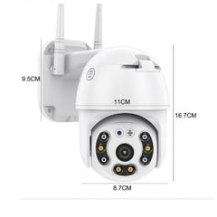 Cameră Supraveghere Wi-Fi 16.7cm, Rotire 360° cu o Singură Unitate de Supraveghere, Vedere Nocturnă LED, Audio Bidirecțional, Detectare Mișcare, Suport Card MicroSD, Antene Duale, Control prin Telefon 