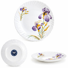 Farfurie din Opal 6/set, Model Floral 24cm
