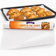 Hârtie de Copt Alba 20m, Rola Antiaderentă pentru Cuptor