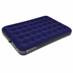 Saltea Gonflabila 191x137x22cm pentru Plaja sau Camping, Suprafata din Catifea