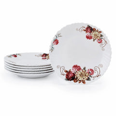 Farfurie din Opal 6/set, Model Floral 24cm