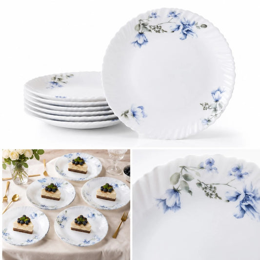 Farfurie din Opal 6/set, Model Floral 19cm