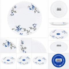 Farfurie din Opal 6/set, Model Floral 19cm