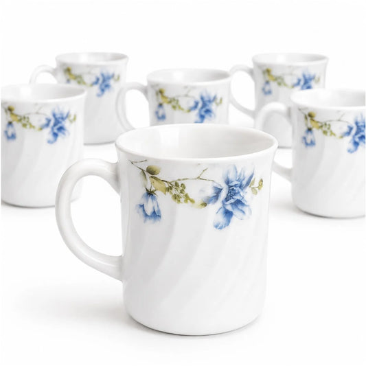 Cana 6/set, Model Floral 9x8cm din Opal