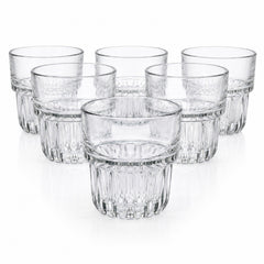Pahar din Sticla 6/set, Transparent, 8x8x5.5cm Model Cristal