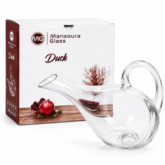 Decantor din Sticla, 32cm cu Maner pentru Vin