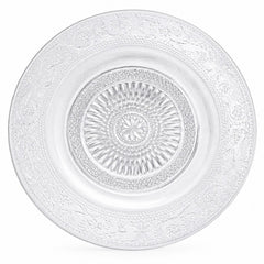Farfurie din Sticlă 6/set, cu Model Cristal 18cm, Transparenta