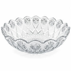 Bol din Sticlă 29.5x9cm, Model Cristal Floral, Transparent