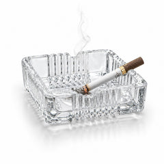 Scrumiera 10x3cm din Sticla, Model Cristal