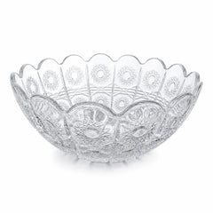 Bol din Sticlă 23.5x10cm, Model Cristal Floral