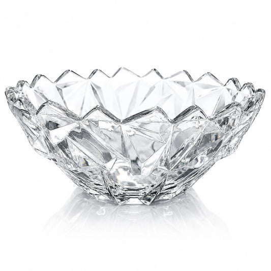 Bol din Sticlă 24x11.5cm, Model Cristal Geometric