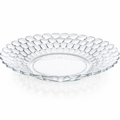 Farfurie Adâncă 12/set, din Sticlă 22cm, Model Solzi, Transparentă