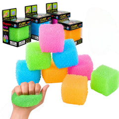 Cub Antistres, Nice Cube 5x5cm, Jucărie Senzorială Squishy din Gel Elastic, cu Textură Crystal Stretch & Squeeze 