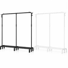 Suport Metalic pentru Haine 160×39.5×153cm, cu Cârlige Laterale și Picioare din Plastic, Diferite Culori