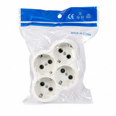 Adaptor Multiplu 4 Prize 16A, 250V, 3680W, cu Împământare