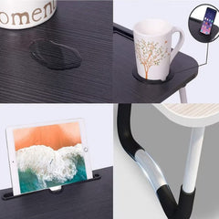 Masă Pliabilă Multifunctionala 60×40×28cm, cu Suport pentru Tabletă și Suport pentru Pahar 