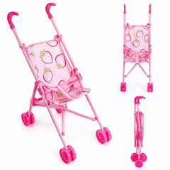 Carucior Pliabil pentru Păpuși 54×38×24cm, din Plastic