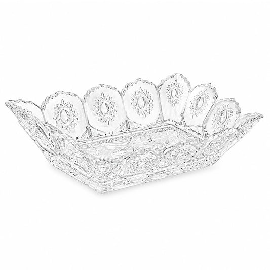 Platou din Sticlă 6/set, Model Cristal 12x8.5x3cm, Dreptunghiular
