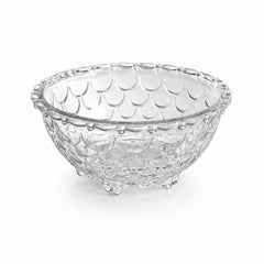 Bol din Sticla 6/set, Model Solzi cu Piciorușe, 11.5x5cm Transparent