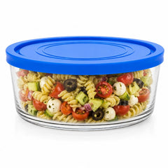 Caserola din Sticlă 6/set, cu Capac 9.5x18.5cm, 1450ml, Transparentă