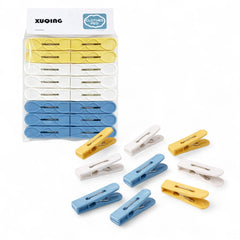 Cârlige de Rufe 16/Set, din Plastic 6,5cm, Diferite Culori