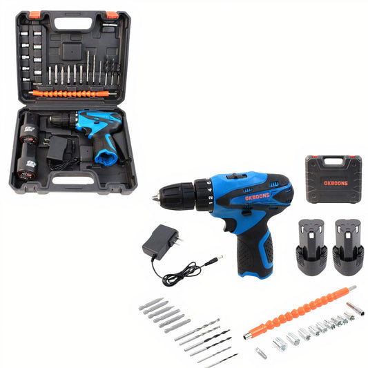 Bormașină Electrică 48V 2 Acumulatori, Încărcător 28 de Accesorii in Trusă Profesională Engros