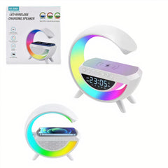 Boxă Bluetooth LED 3 in 1 cu Încărcare Wireless, 23x23cm Efecte Multicolore Engros