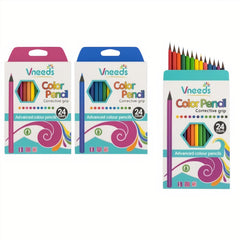 Creioane Colorate 17cm Clasice 24 Culori, din Lemn 6/set Diferite Culori Engros