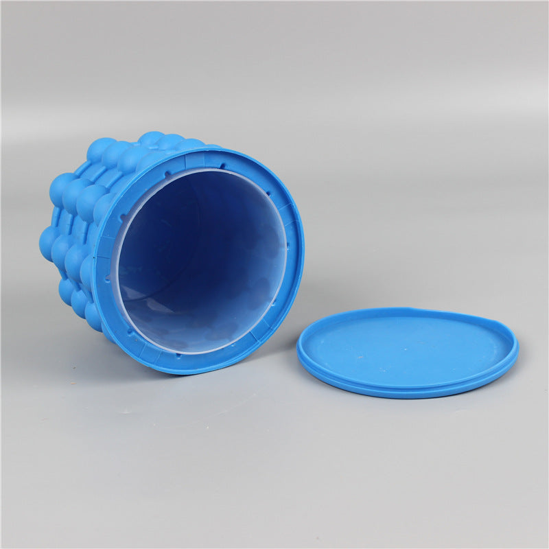 Frapieră pentru Gheață cu Formă pentru Cuburi, 14x12cm, din Silicon, cu Capac