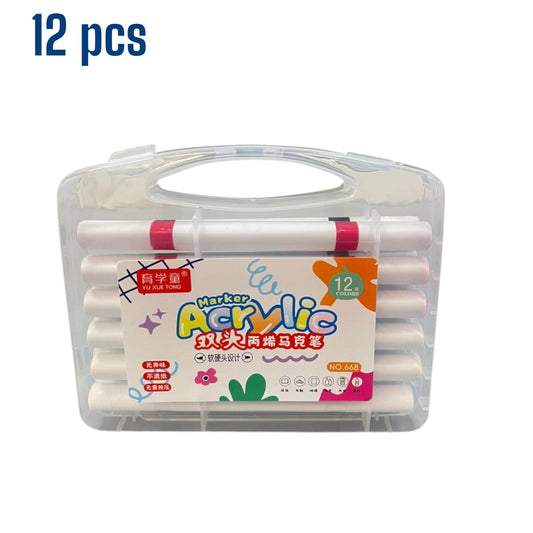 Carioci Acrilice 12/Set, Triunghiulare, cu Doua Capete, 15 cm Engros