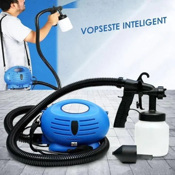 Pistol Electric de Vopsit 800ml, 650W, Sistem de Pulverizare cu Furtun Flexibil, Aplicare pentru Pereti si Suprafete&nbsp;